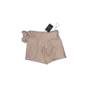 NWT Cle Leather Cream Wrap Mini Skort Skirt Lined 38 US 6